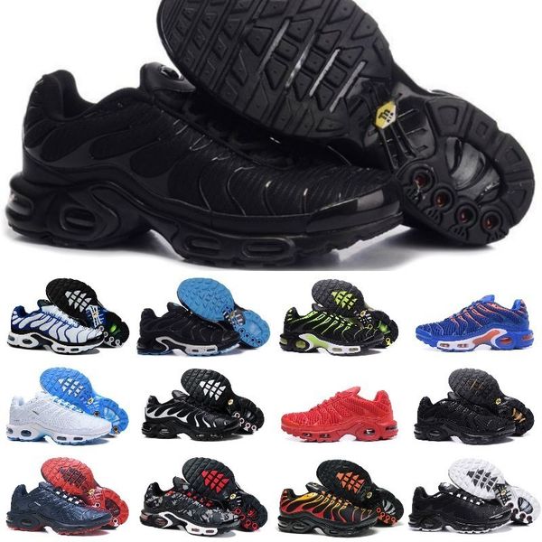 

Whole ale 2019 new air tn hoe for de ign men tn plu running hoe tn requin breathable me h black white red ba ketball neaker