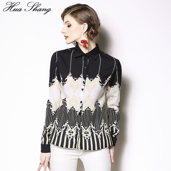 

women blouses long sleeve plus size turn down collar long sleeve retro printing chiffon blouse ladies work office shirts, White