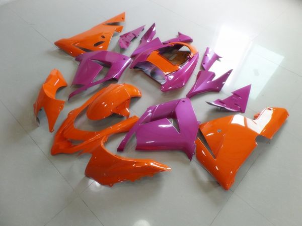 

4 подарки мотоцикл новый abs полный комплект обтекатели fit для kawasaki ninja zx-10r 2004 2005 04 05 10r тело набор оранжевый розовый