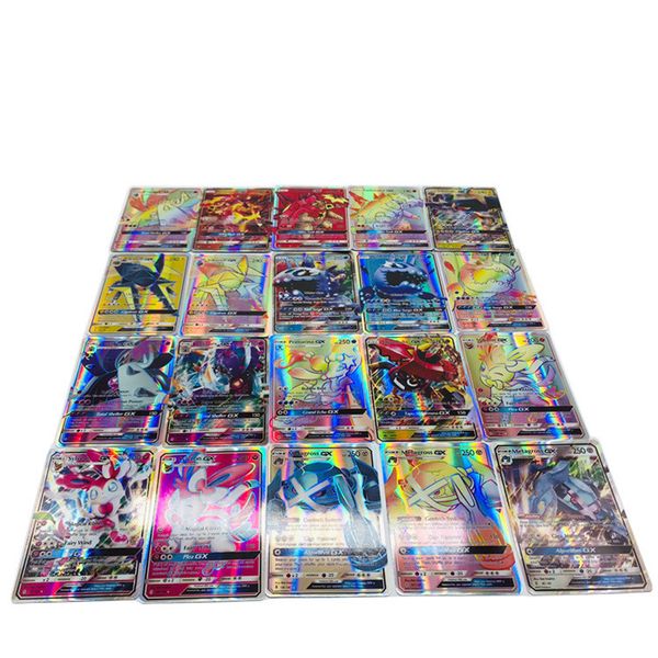 

new 200 pcs gx mega shine english xy 30 60 70 100 120 gx cards 30 60 mega ex cards gx cards no repeat kids toys dhl