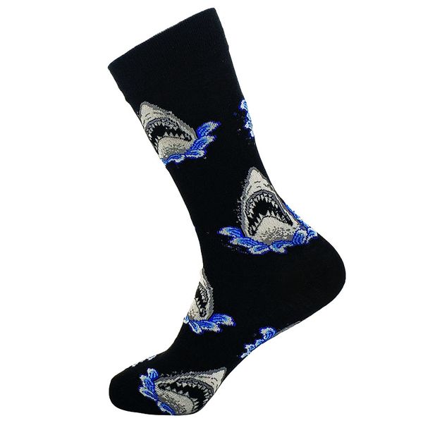 

мужские носки хлопчатобумажные забавные носки для мужчин женщин новинка повседневная одежда цвет счастливый экипаж носки для счастливых свад, Black