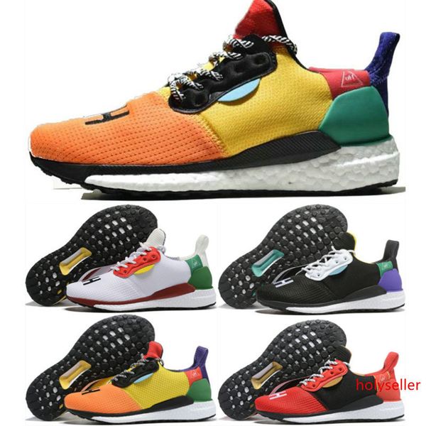 

2019 pharrell x solar hu glide st chinese new year black yellow chaussures for mens running shoes fashion sneakers 40-45