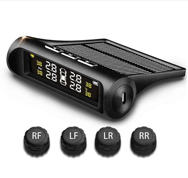 

wireless usb tpms tire pressure 4pcs built in external sensor type real-time display car alarm digital dashboard android tmps tyre