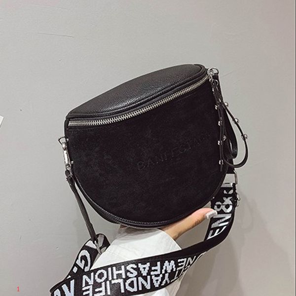 

designer shoulder bag crossbody women bags pu fashion leather shoulder bag famous brand lady semicircle saddle ph-cfy912161