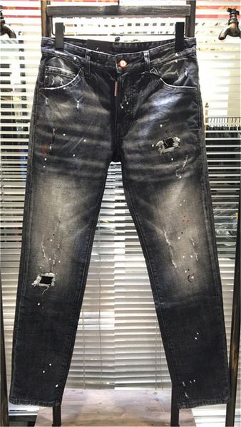 

20s new arrival d2-mens designer jeans dark black embroidery style fashion stripes mens jeans motorcycle biker causal hip hop sold #025, Blue