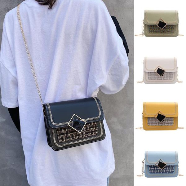 

new women shoulder bag flap chain small square crossbody bags messenger bag for girl handbag ladies phone purse bolso mujer