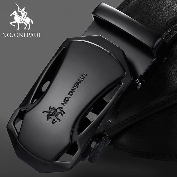 

no.onepaul brand fashion automatic buckle black genuine leather belt men's belts cow leather belts for men 3.5cm width wqe789, Black;brown