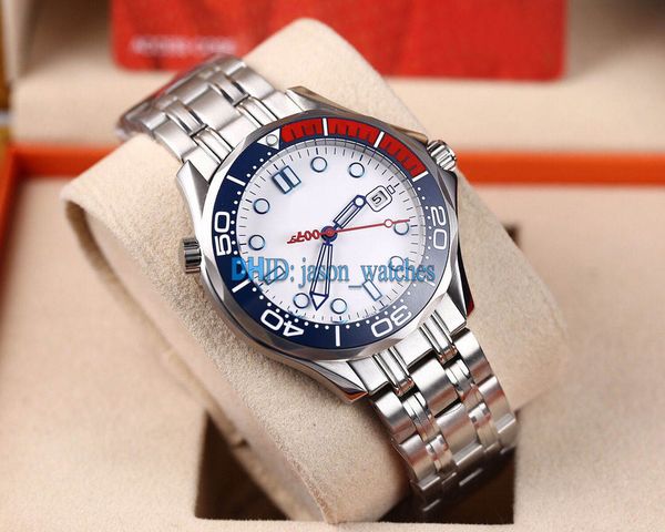 

classic mens watches luxury designer automatic watch men 8215 mechanical wristwatches 300m deep waterproof steel case strap montre de luxe, Slivery;brown