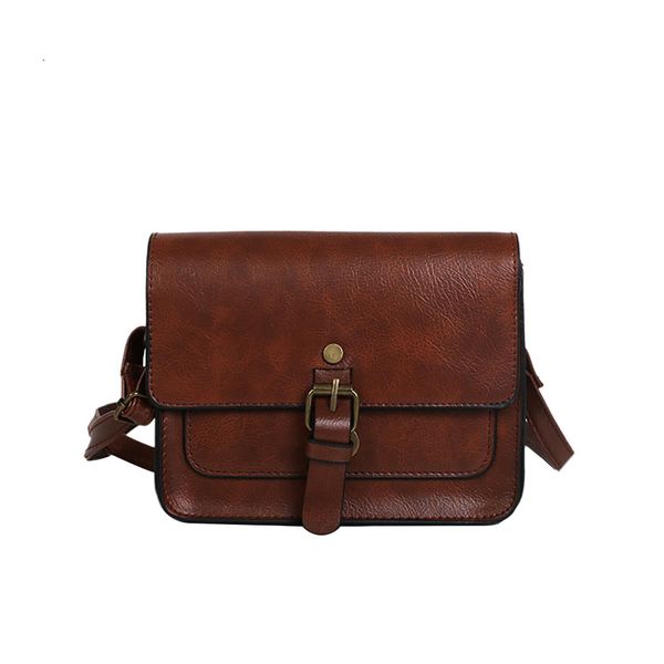 

maison fabre fashion leather women bags retro small square bag flap shoulder bag double chain crossbody messenger bags 1017