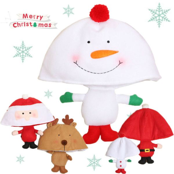 

kids christmas novelty hat costume cap reindeer santa snowman xmas gift
