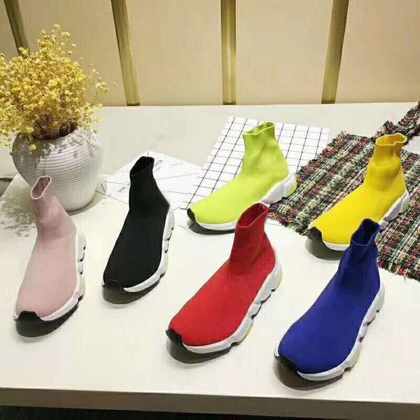 

Носки сапоги 2019 New Fashion Short Boots Вязаные эластичные сапоги Вязание мужской и женской спортивной обуви Повседневная обувь на толстой подошве {опт}