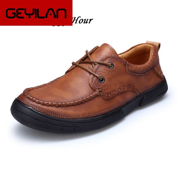 

100% genuine leather shoes men loafers natural leather loafers men casual shoes flat fashion brand soft comfortable a603, Black