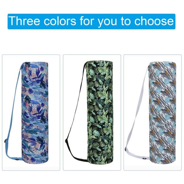 

indoor yoga mat storage bag printed zipper drawstring bags carrier organization tool with strapsym