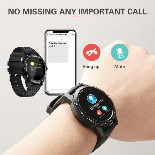 

smart watch ip67 waterproof wearable device blood pressur heart rate monitor color display sports watches for men women, Slivery;brown