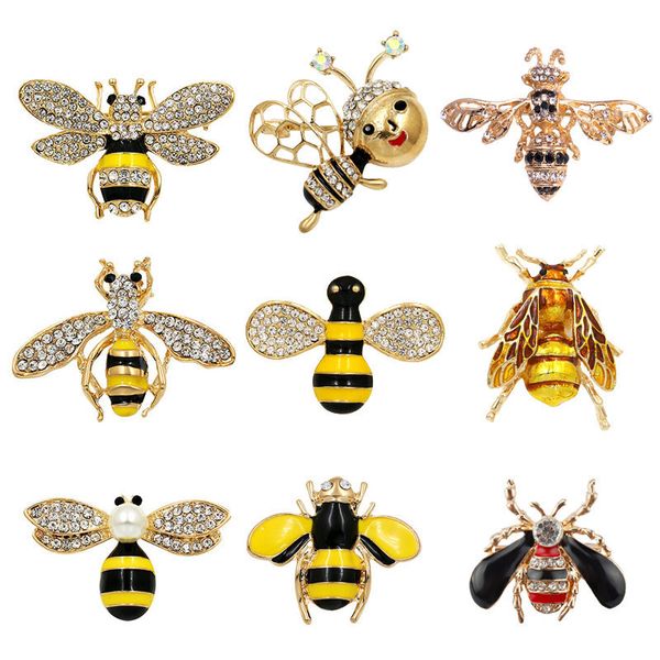 

2019 originality bees brooch woman high archives animal brooch rhinestone pin overcoat accessories, Gray