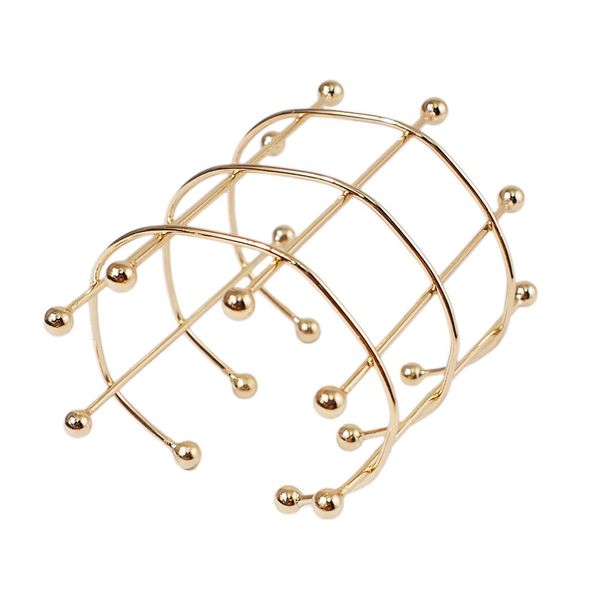 

manilai fashion alloy statement cuff bangle for women metal geometric bracelets for jewelry accessories, Black