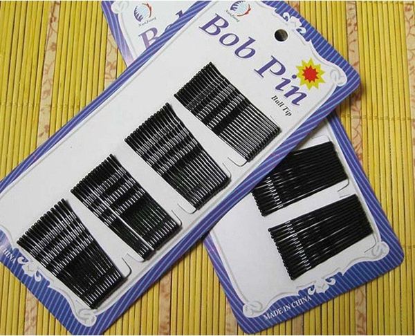 

56 pcs hair clips bobby round toe pins makeup hair maker professional black accessory tools wholesale, Golden;silver
