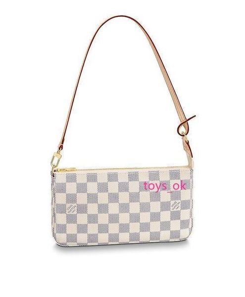 

n41207 pochette accessoires women real leather long wallet chain wallets compact purse clutches evening key card holders
