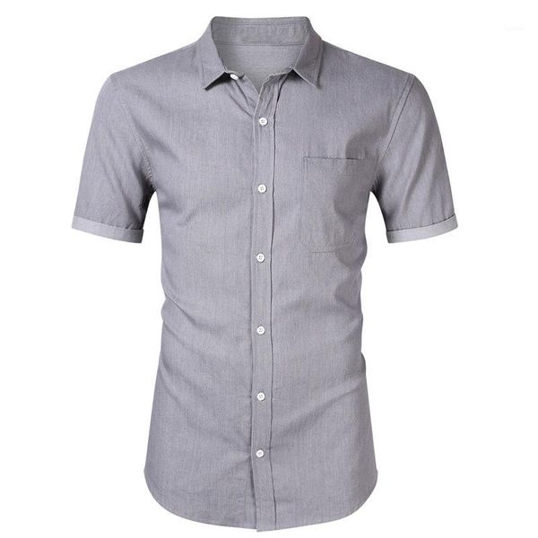 

шея slim fit сплошной цвет мужские рубашки дизайнер одежды mens с коротким рукавом джинсовой рубашки вскользь отворотом, White;black