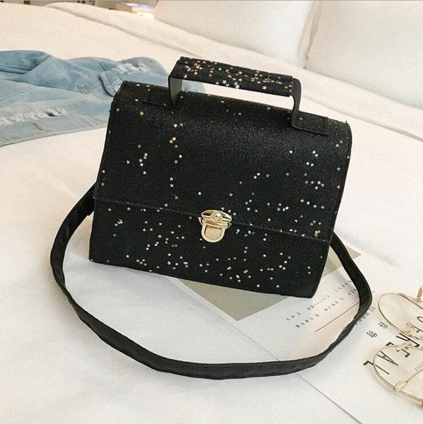 

2019 brand fashion luxury designer bags Simple girl college style cross-body bag Terylene solid color lock pocket bag