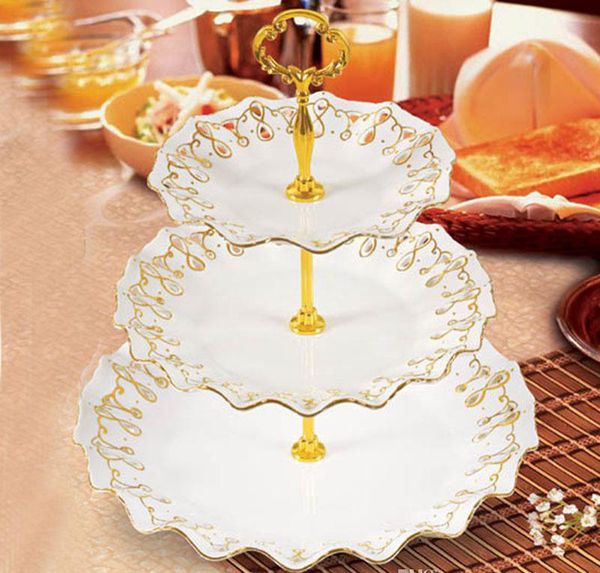 

marki fruit cake stand 2020 flower 3-tier wedding cake plate center stand handle rod cake stand handles mixed color