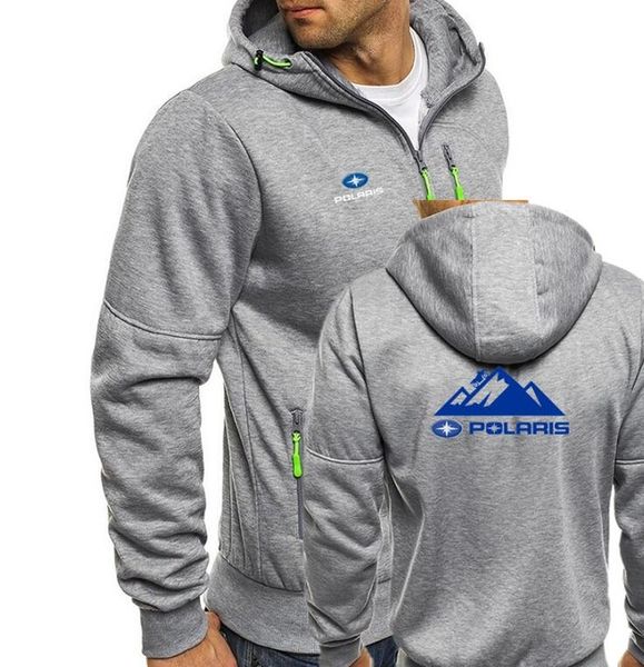 

polaris snowmobiles print autumn men hoodies zipper sweatshirt streetwear jacket mens hooded tracksuit slim fitness outwear b10