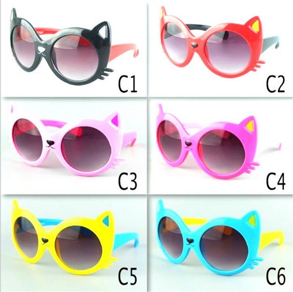 

kids sunglasses cat face sun glasses girls summer cartoon eyeglasses beach eyewear sun shades goggles outdoor travel riding eyeglass, White;black