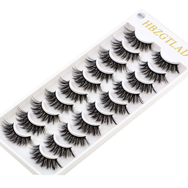

new 10 pairs 100% real mink eyelashes 3d natural false eyelashes 3d mink lashes soft eyelash extension makeup kit cilios