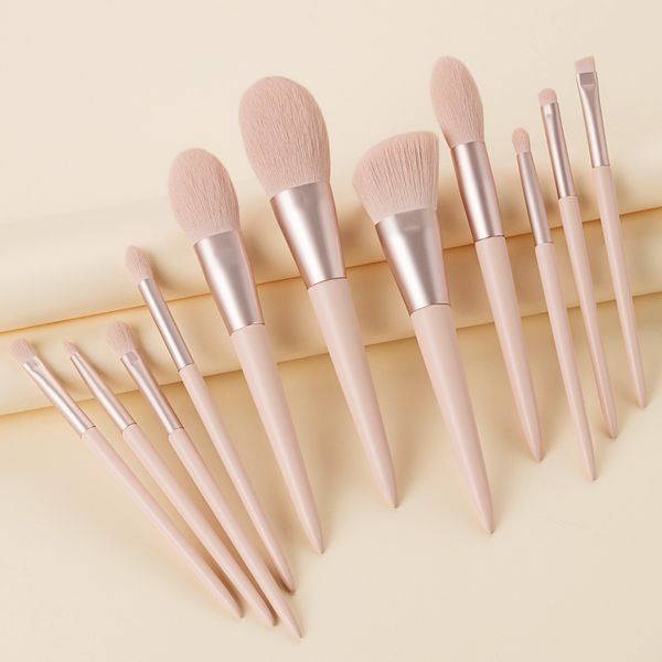 

makeup brushes set foundation blending blush 11pcs wood handle make up brush cosmetci beauty tool kits professional powder brushes