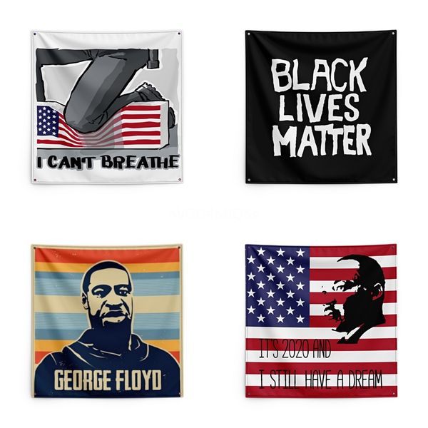 

its 2020 and i have a dream george floyd printing tapestry black lives matter household wall banner 150*150cm #qa19961