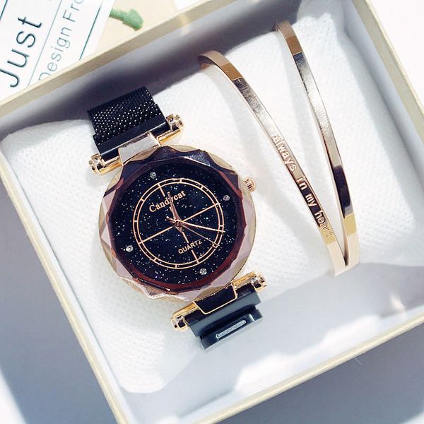 

Роскошная Женские часы Магнетизм Star Sky Женский Часы Камень Часы Student Trend Корейский