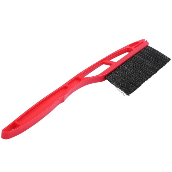 

red handle car window winter snow brush ice scraper cleaner