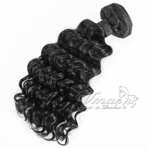 

vmae brazilian deep wave 3 bundles deep curly remy virgin hair brazilian human hair weaves bundles natrural soft, Black