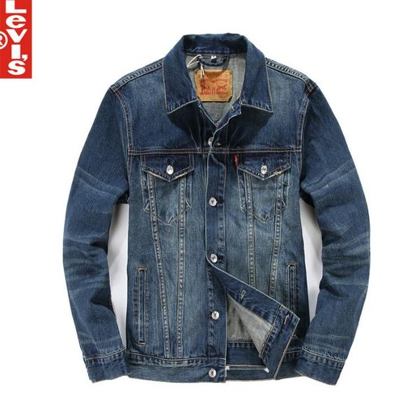 

levi classic brand coat luxury designer jacket mens denim jacket fashion washed denim coat fashion riding denim jacket selling, Black;brown