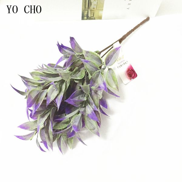 

yo cho artificial plants wedding wall decor fake grass plants party home diy plastic plant artificial flower green leaves
