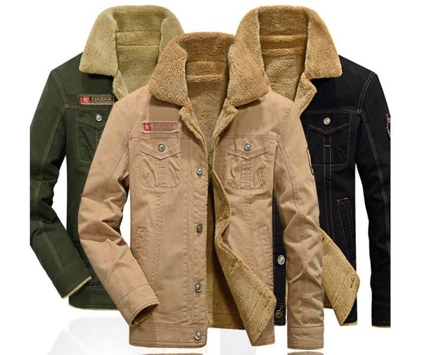 

трансграничная специальная поставка для быстрой продажи новой плюшевой и утолщенной лацканной военной формы в осенне-зимней куртке ввс № 1, Black;brown