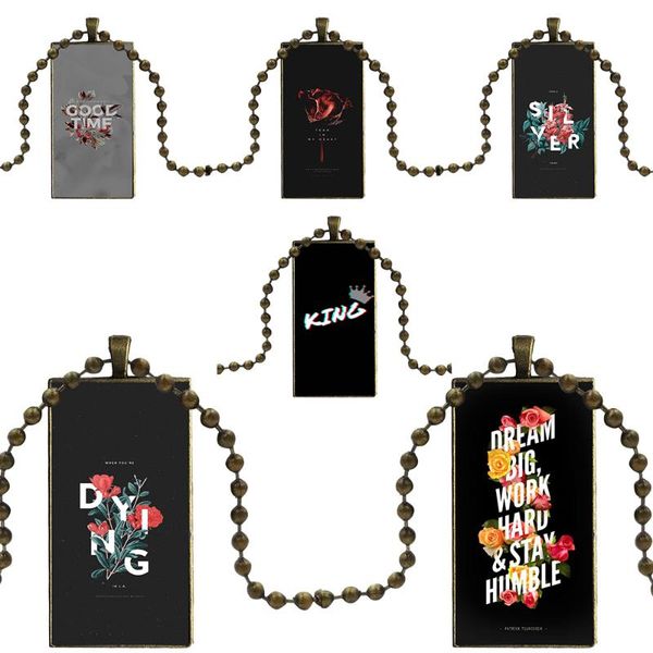 

black character brand steel color jewelry fashion statement simple necklace glass simple necklaces pendants for kids beads, Silver