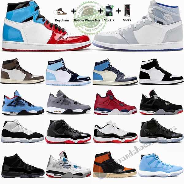 

2020 1 high og travis scotts 1s basketball shoes fearless zoom racer blue obsidian unc mens trainers 4s 11s sports sneakers with box