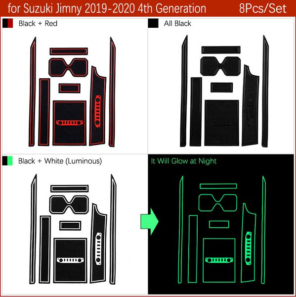 

anti-slip mat for jimny 2019 2020 jb64 jb74 jimny sierra accessories gate slot anti-dirty door groove mat car