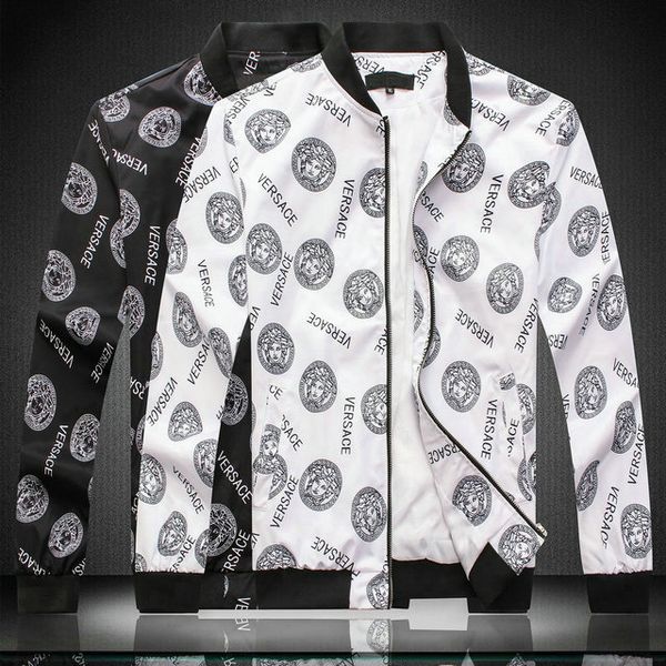 

medusa mens designer jacket high end luxury private customized autumn jacket brand print casual comfortable fashion waist sports jacket new, Black;brown