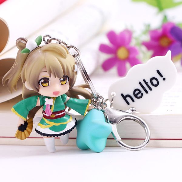 

fashion anime lovelive keychain kotori minami hanayo koizumi nico yazawa maki nishikino eli ayase keyring pendants figure toys, Silver
