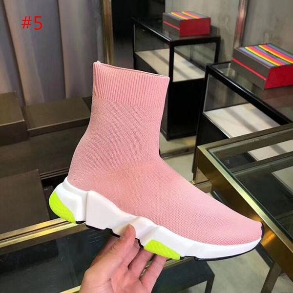 

2019 designer sneakers speed trainer gypsophila fashion flat sock boots casual shoes speed trainer runner with c8, Black