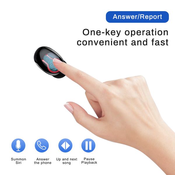 

hbq q66 hd stereo headphone waterproof headset wireless fingerprint touch bluetooth earphone v5.0 with mic 6000mah charge case car