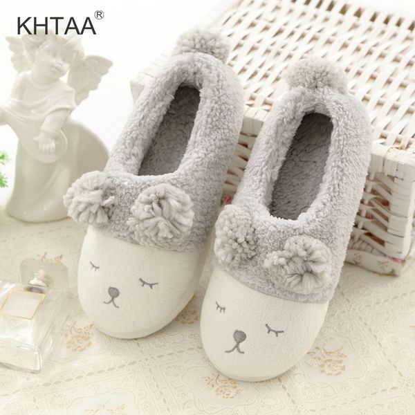 

women casual slippers flat warm plus size short plush winter female fur ball indoor slip on non-slip ladies leisure footwear, Black