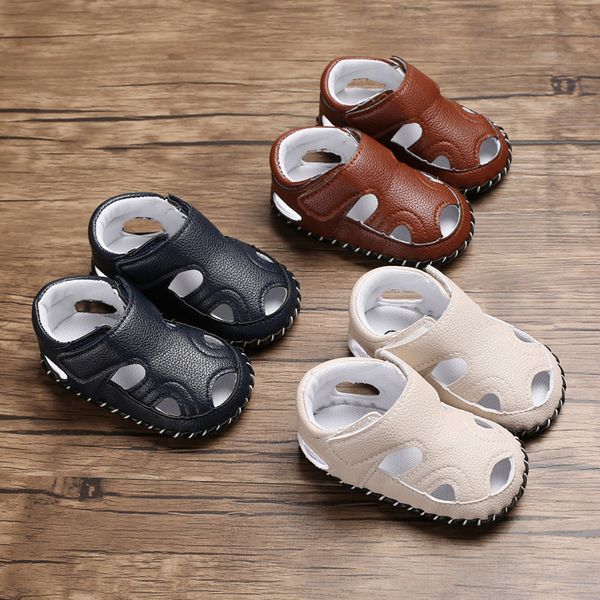 

men's and women's sandals hollow solid color non-slip toddler shoes