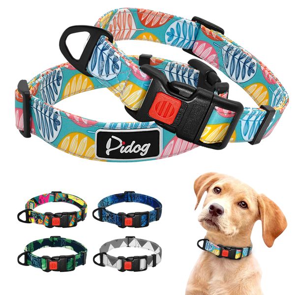 

5 colors collar dog nylon printed pet puppy dog collar adjustable for small medium dogs cats chihuahua pug beagle pet supplies