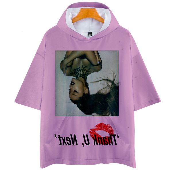 

trend ariana grande digital printing 3d belt cap short sleeve shirt men and women t shirts, Gray;blue