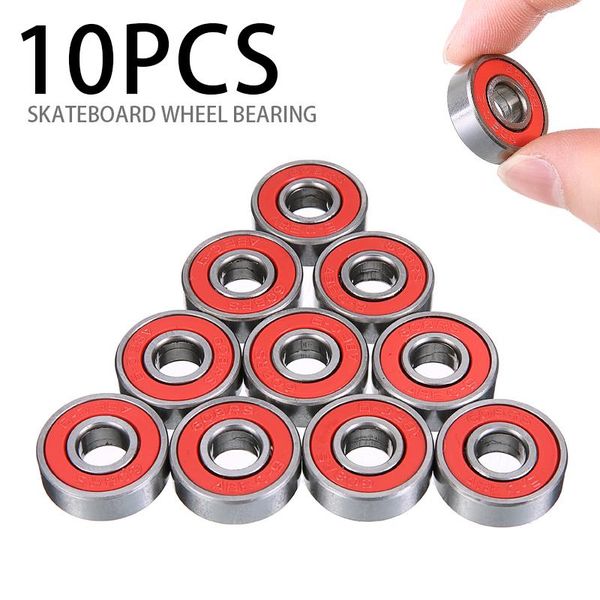 

10pcs abec 9 red tn engineering plastic scooter skateboard wheel bearings high performance roller skate scooter skateboard wheel vglkl