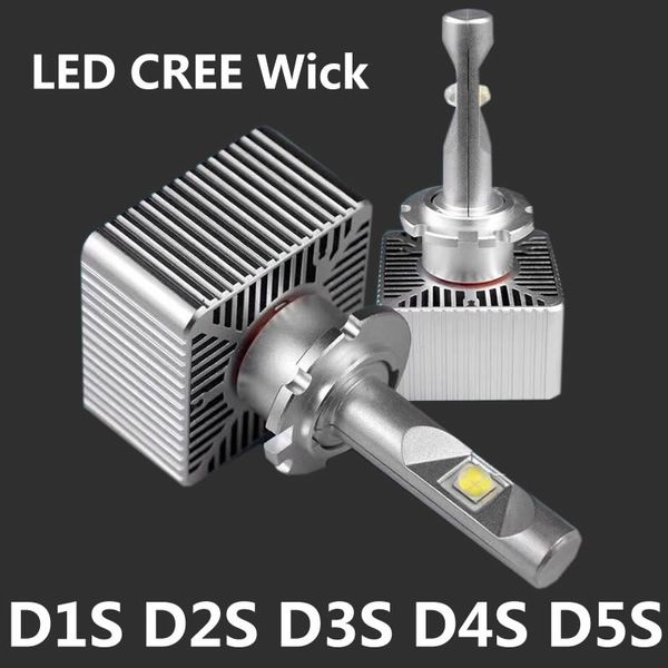 

new d5s d1s d3s d2s d4s led bulb super bright d1r d3c car headlights 70w 7600lm same size as original all-in-one dc 12v 6000k