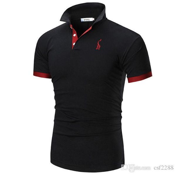 

европа и соединенные штаты мода высокого качества с короткими рукавами рубашки поло европейский код олень с короткими рукавами рубашки взрыв, White;black